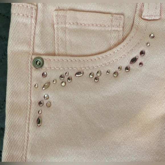 Pink Kids Jean Shorts with Adjustable Waistband - Picture 7 of 9